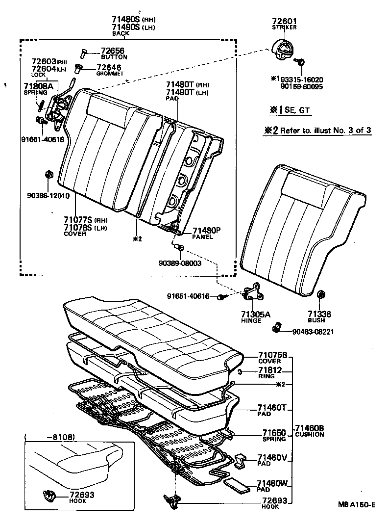 71201-13060 PANEL SUB-ASSY, REAR SEAT CUSHION product image
