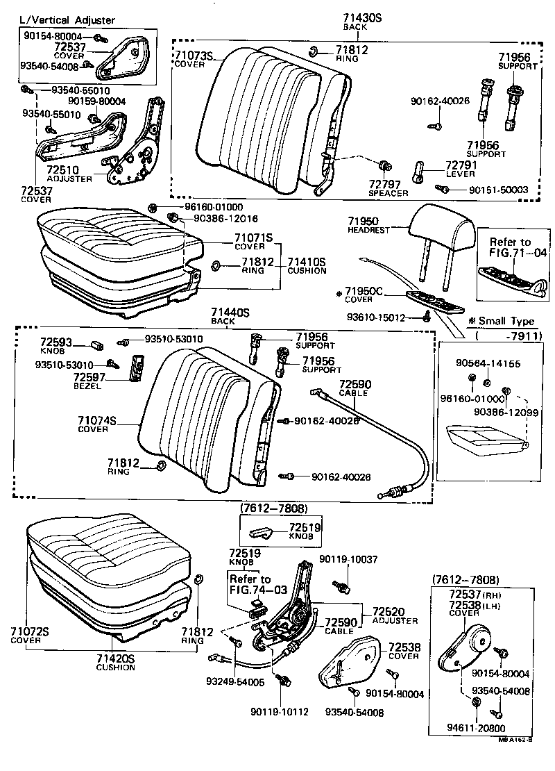 71430-22650-03 BACK ASSY, FRONT SEAT(FOR BENCH TYPE) product image
