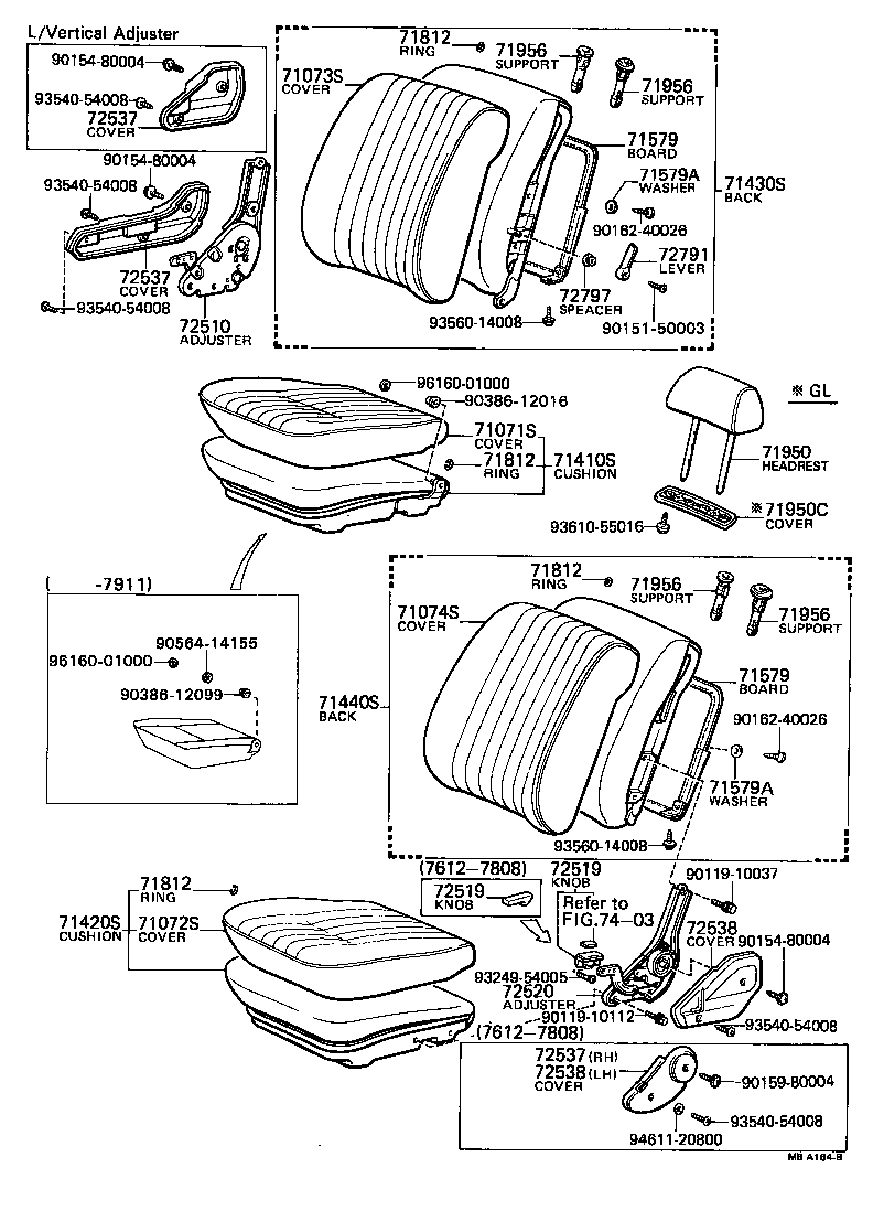 71430-22650-03 BACK ASSY, FRONT SEAT(FOR BENCH TYPE) product image