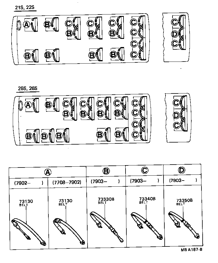 73220-90740 BELT ASSY, SEAT LAP TYPE, NO.1 product image