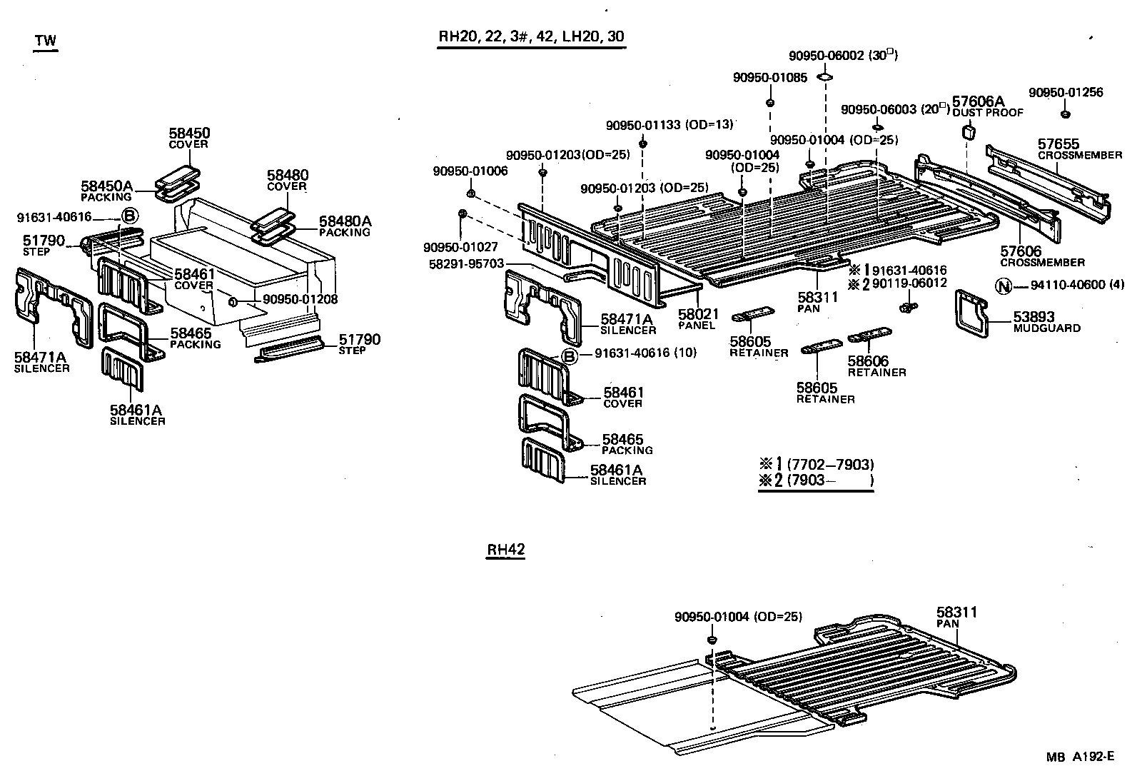57708-95A00 MEMBER, REAR FLOOR CROSS, NO.5 product image