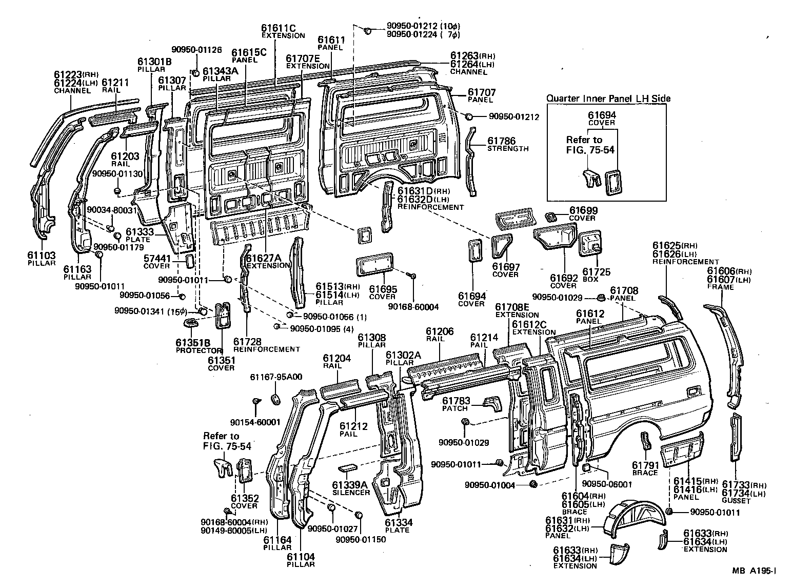 61024-95A00 PANEL SUB-ASSY, FRONT FLOOR SIDE, LH product image