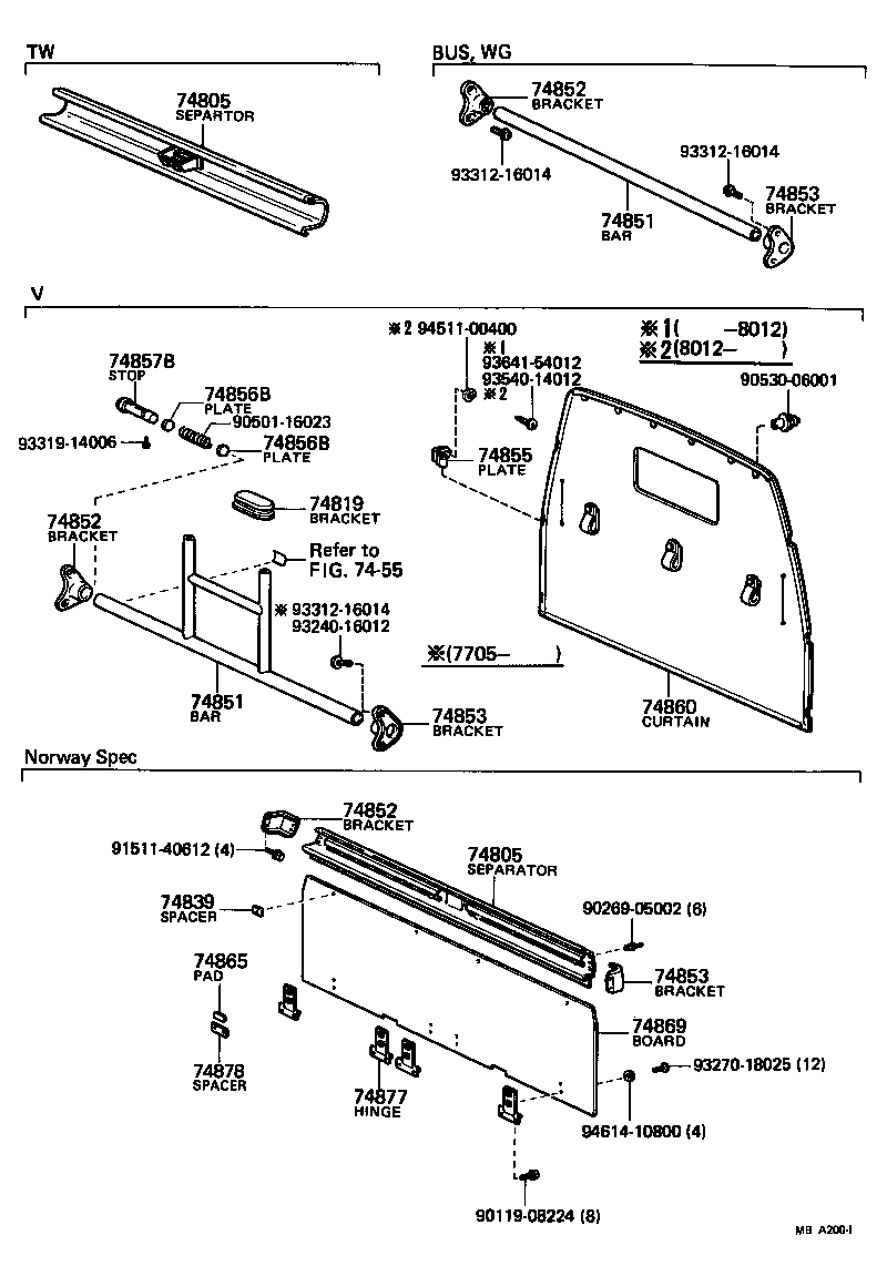 74805-95A01 SEPARATOR SUB-ASSY product image