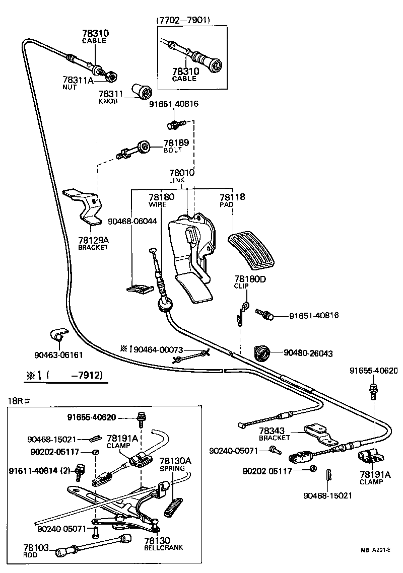 78108-95012 ROD SUB-ASSY, ACCELERATOR CONNECTING, NO.2 product image