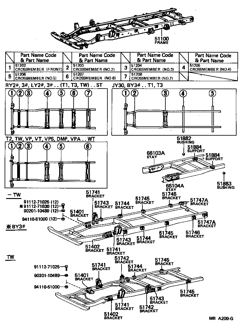 51001-25611 FRAME ASSY product image