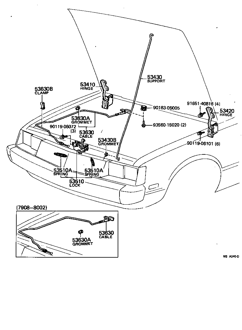 53510-14101 LOCK ASSY, HOOD product image