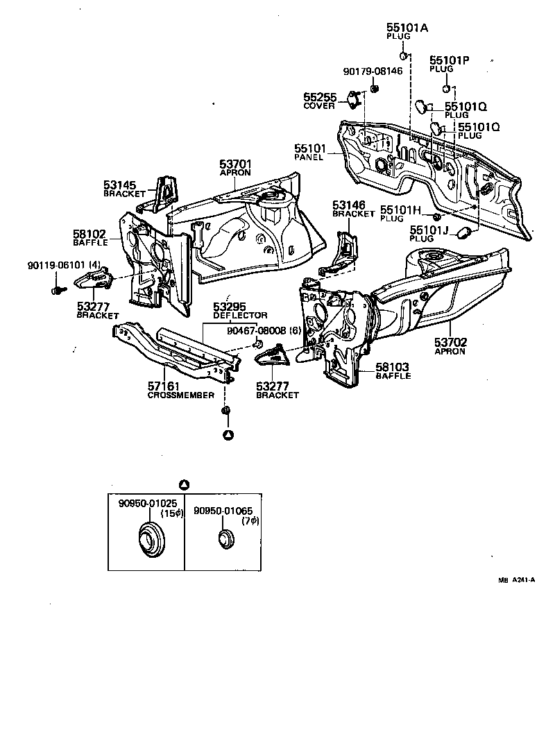 53203-14141 BAFFLE SUB-ASSY,RADIATOR SIDE, LH product image