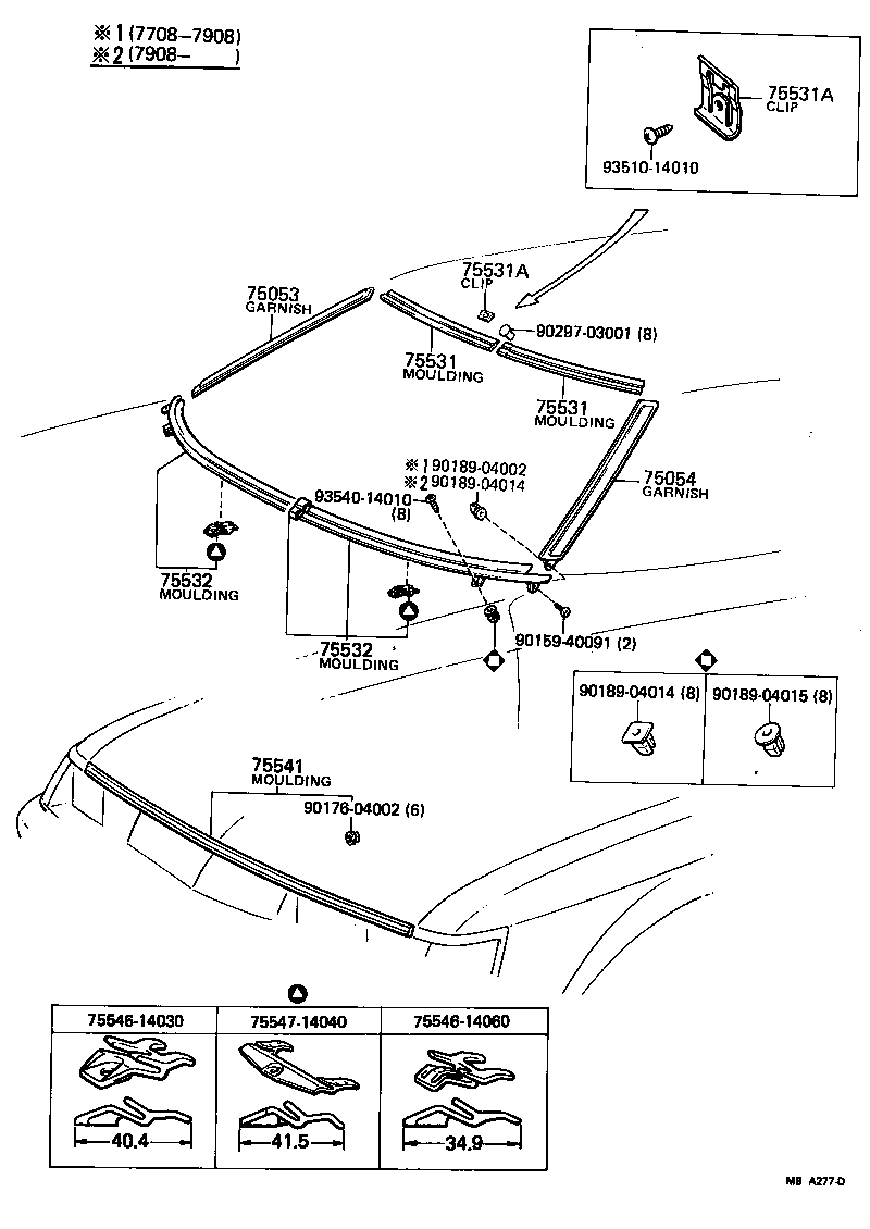 75503-14010 MOULDING, WINDSHIELD, OUTER UPPER product image