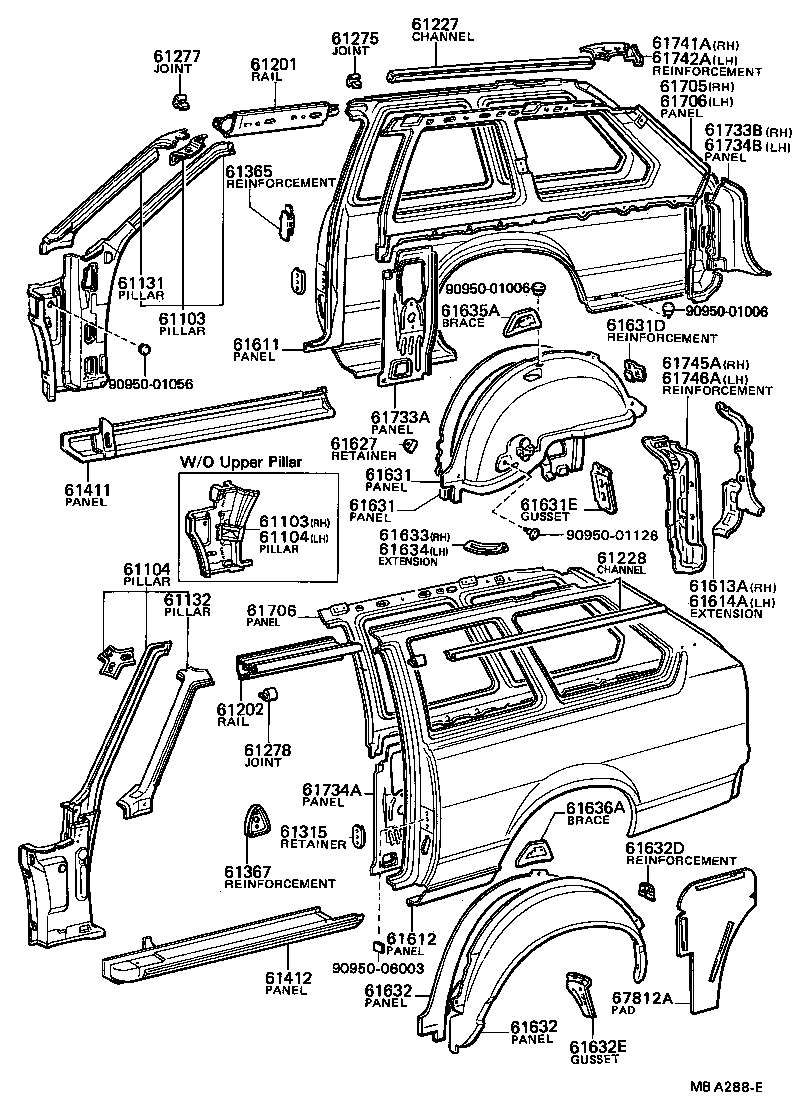 61612-13151 PANEL, QUARTER, LH product image