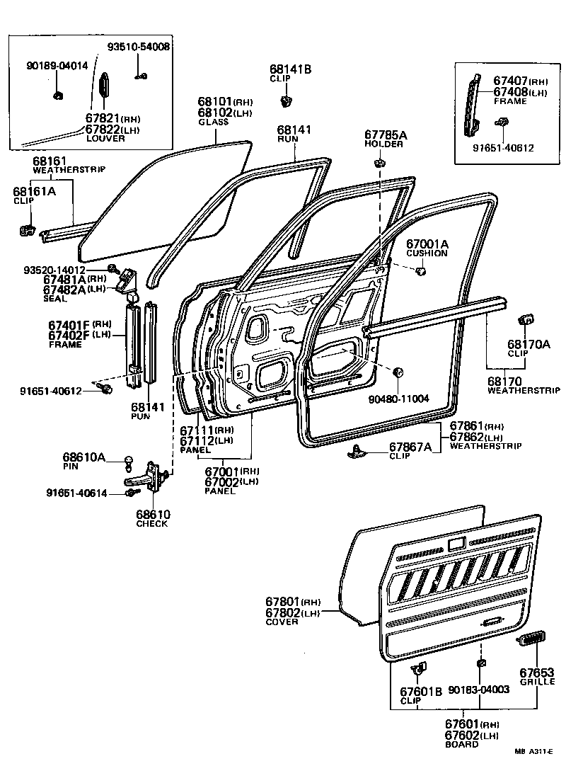 Toyota 67112-16050 PANEL, FRONT DOOR, OUTER LH