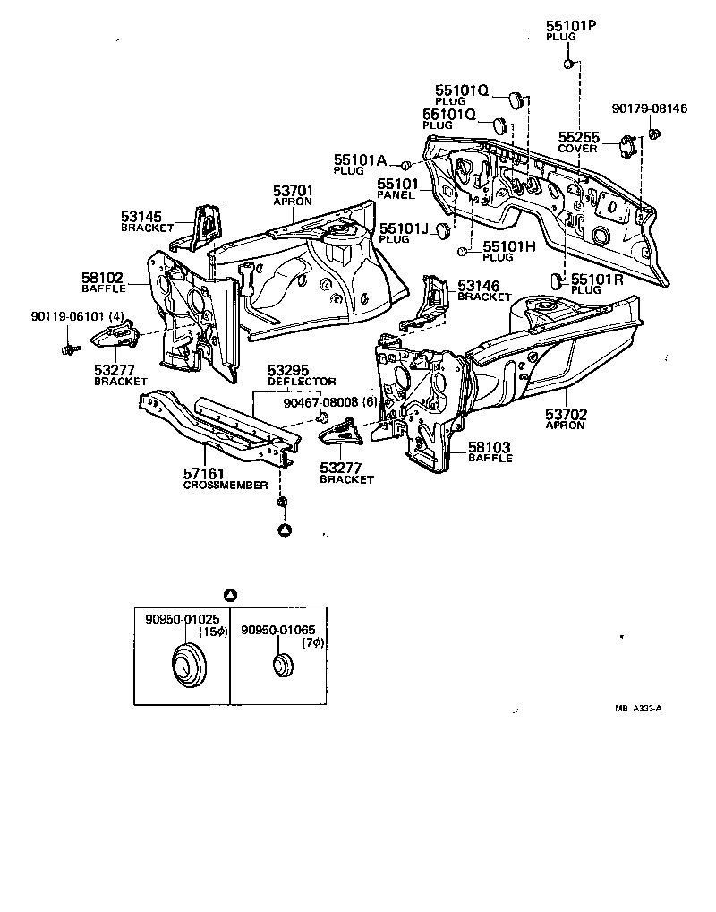 53203-14141 BAFFLE SUB-ASSY,RADIATOR SIDE, LH product image