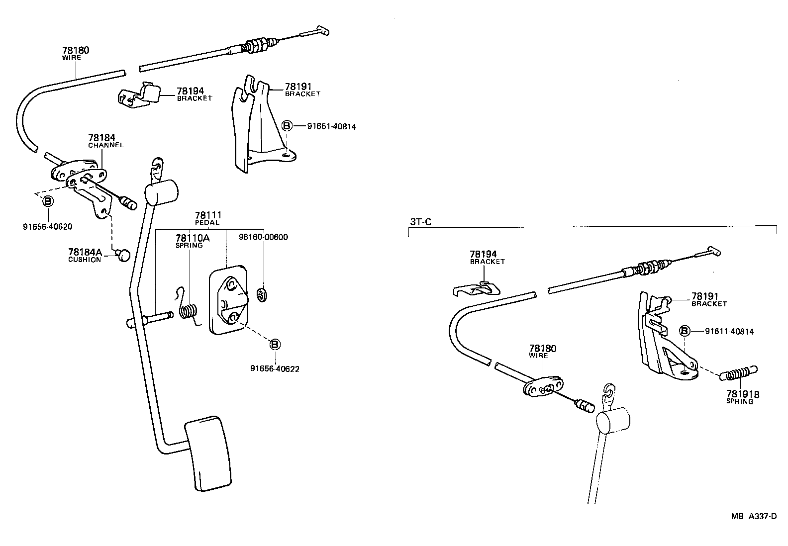 Toyota 78180-12340 WIRE ASSY, ACCELERATOR