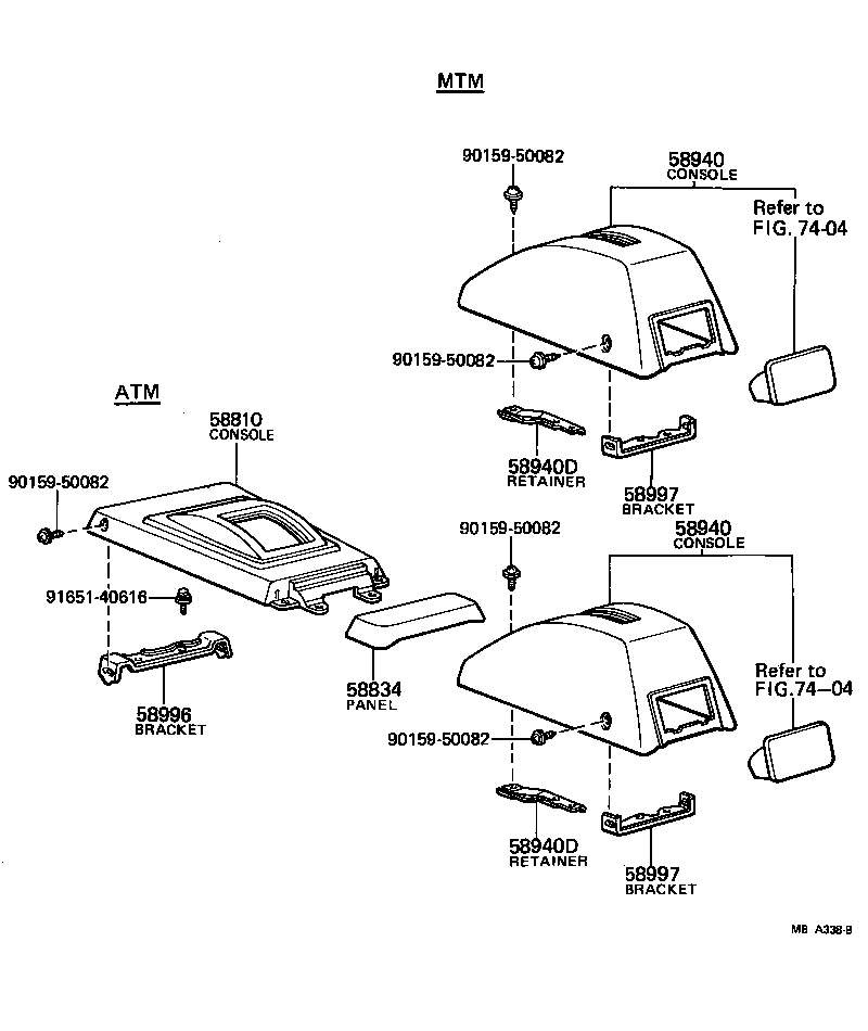 Toyota 58905-12020-01 DOOR SUB-ASSY, CONSOLE COMPARTMENT