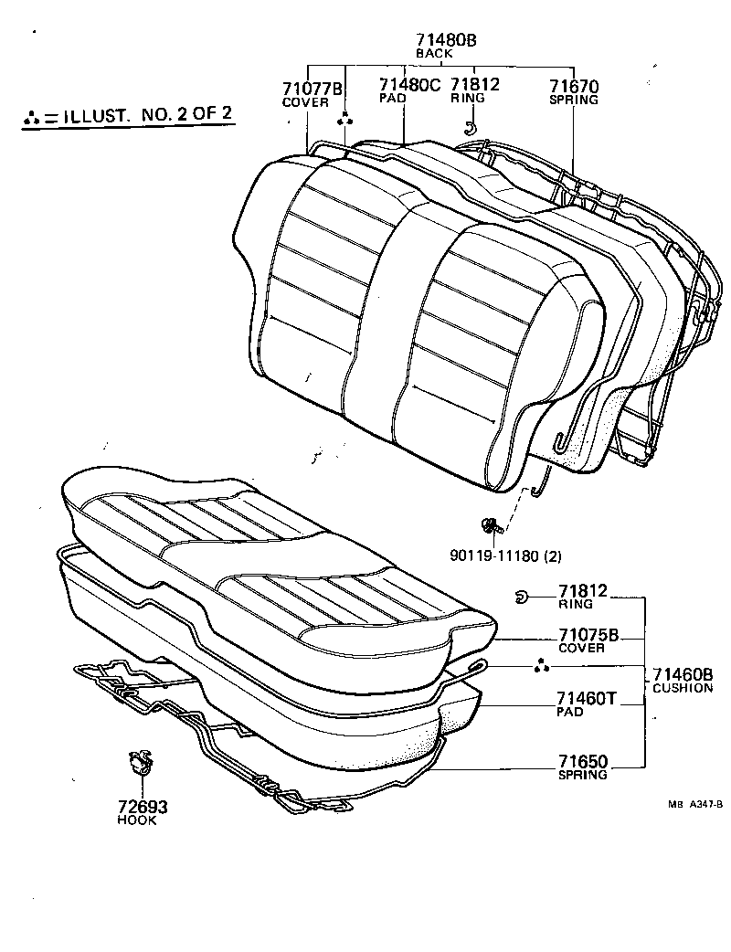 71017-14121 PANEL SUB-ASSY, REAR SEAT BACK product image