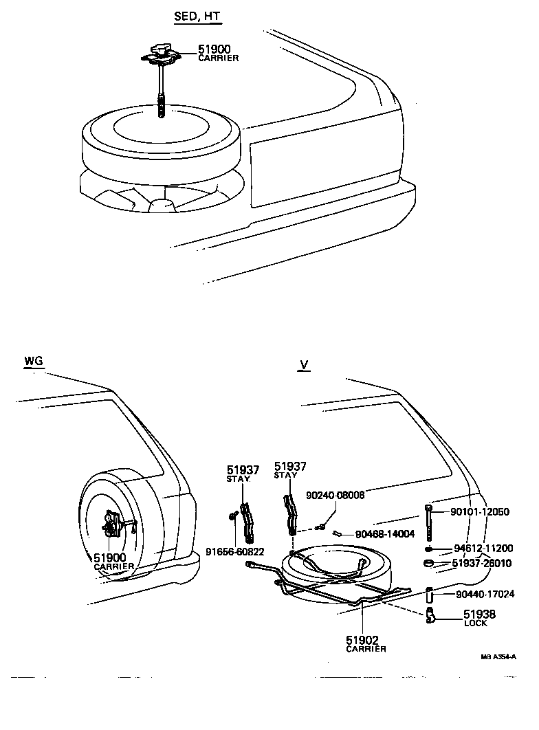 51937-91701 STAY, SPARE WHEEL CARRIER HINGE product image