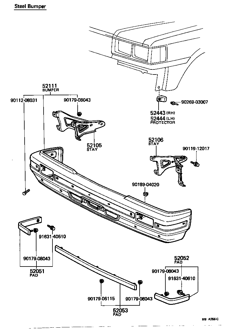 52021-30060 REINFORCEMENT SUB-ASSY, FRONT BUMPER product image