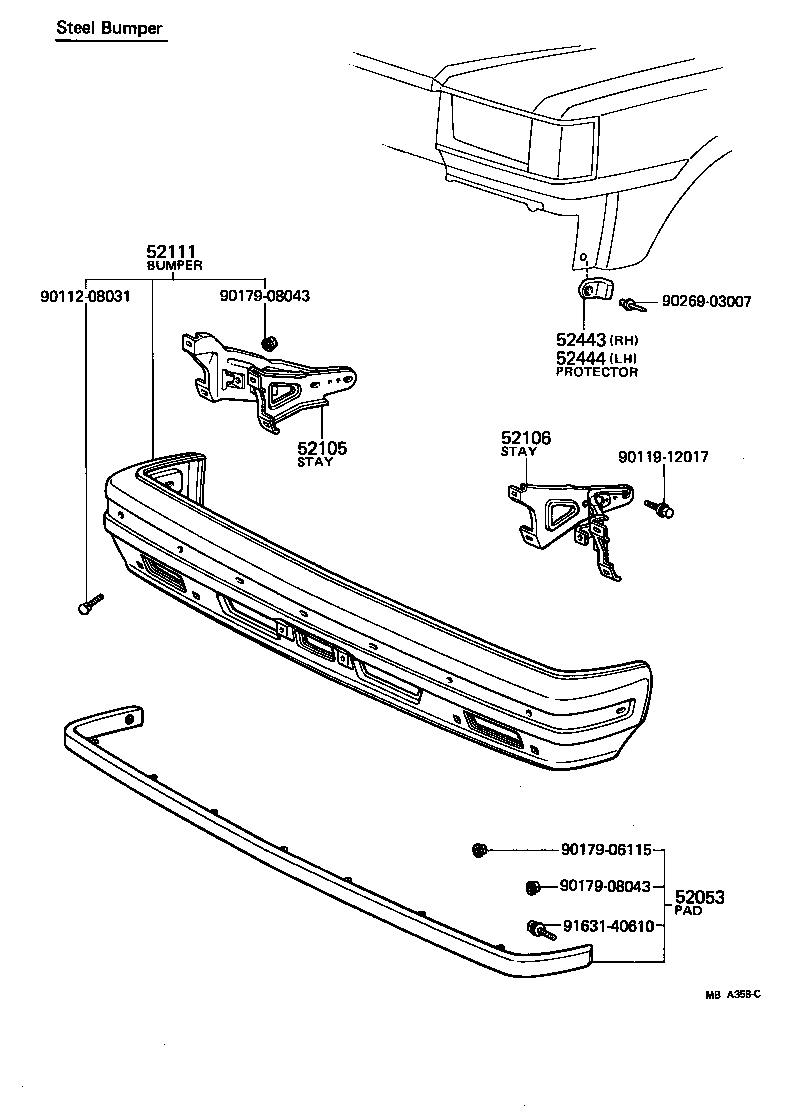 52021-30050 REINFORCEMENT SUB-ASSY, FRONT BUMPER product image