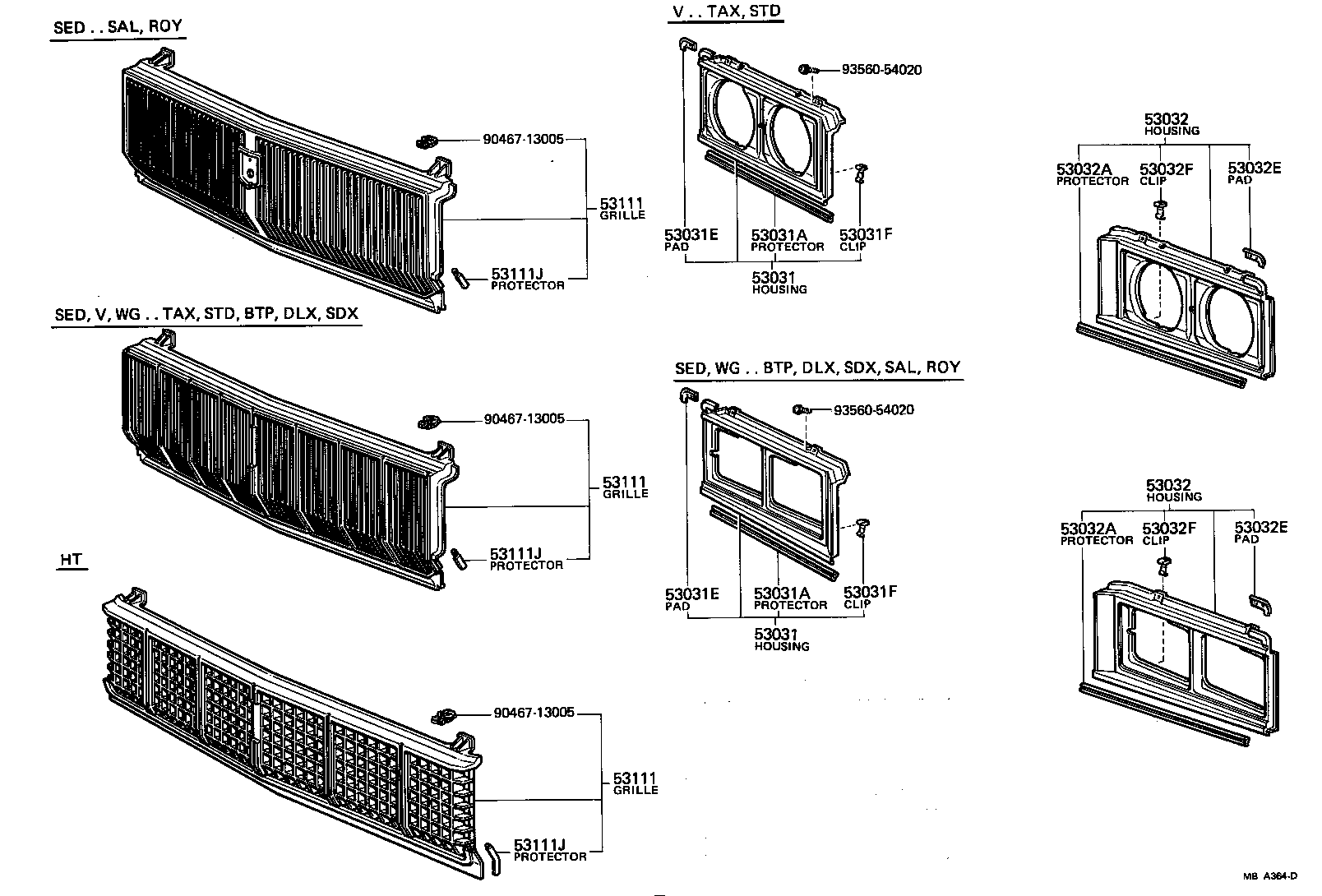 53111-30300 GRILLE, RADIATOR product image