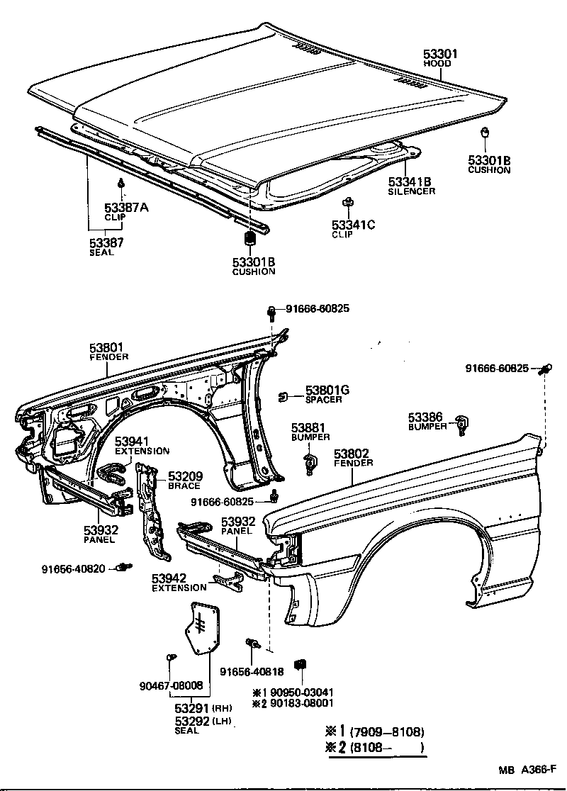 53802-30680 FENDER SUB-ASSY, FRONT LH product image