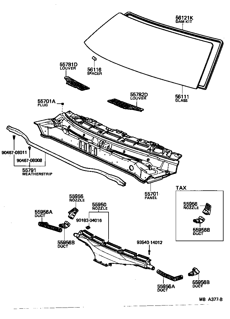 55700-30281 PANEL SUB-ASSY, COWL product image