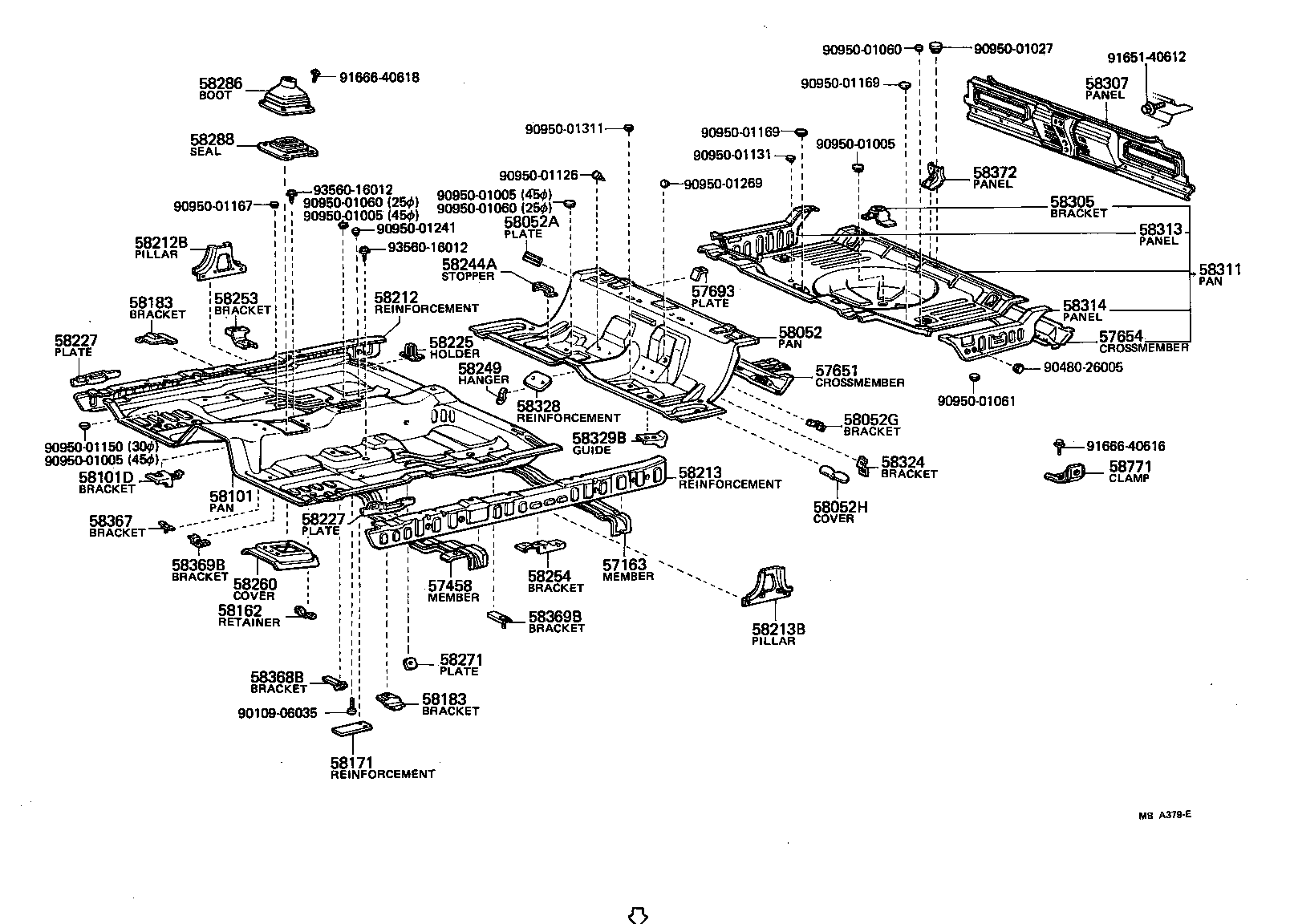 57061-30010 PLATE, FUEL TANK BRACKET, RH product image