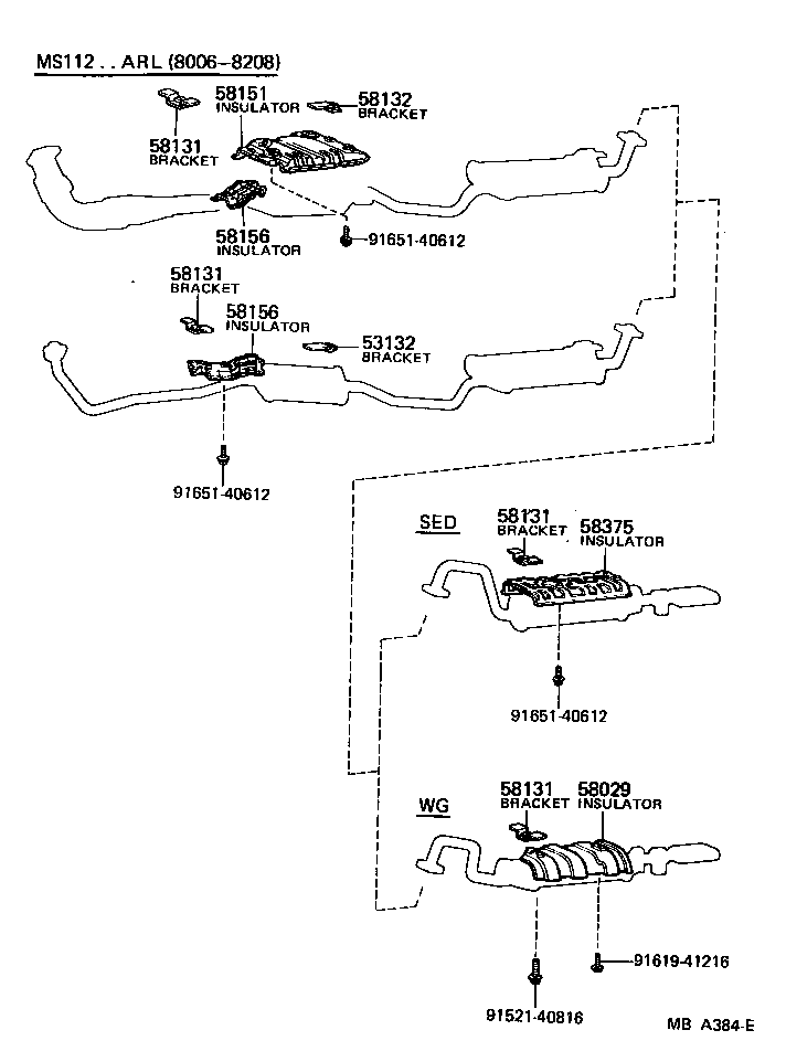 58321-30050 INSULATOR, REAR FLOOR HEAT, NO.1 product image