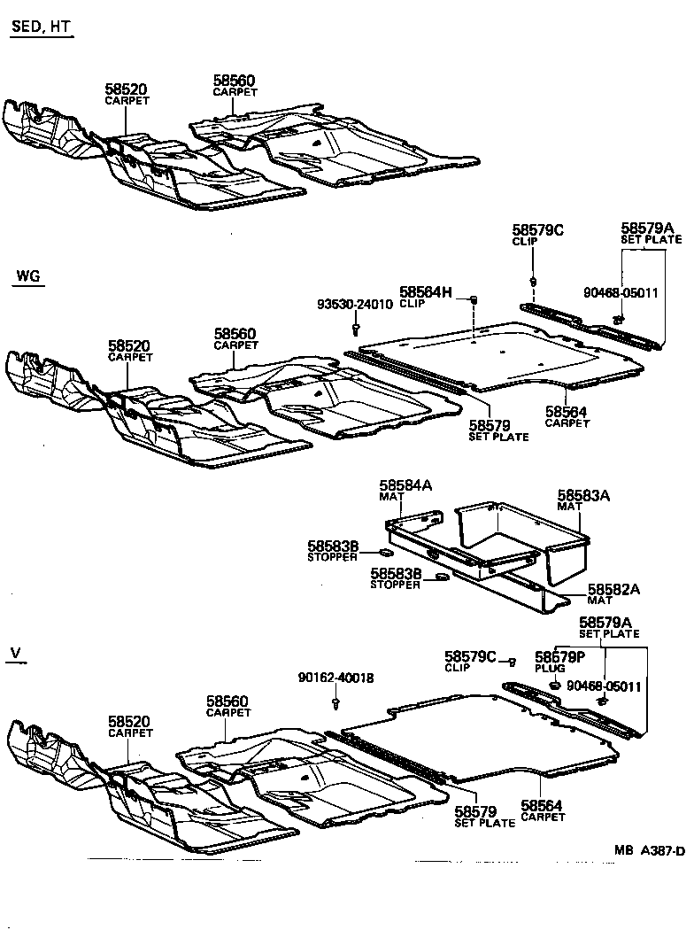 58540-30560-05 CARPET ASSY, FLOOR, REAR product image