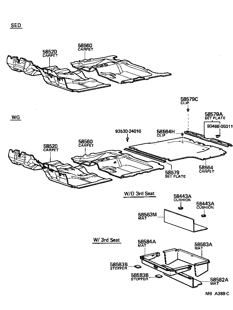 58571-91702-05 CARPET, REAR FLOOR product image