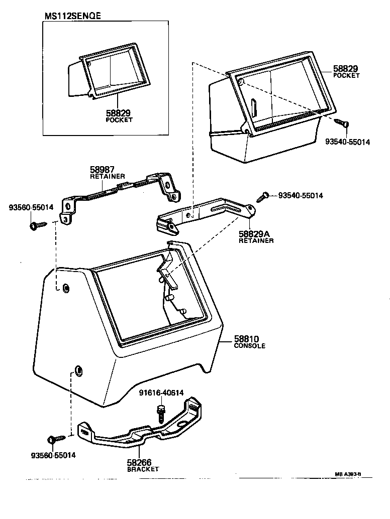 58995-30030 BRACKET, CONSOLE BOX SUPPORT, FRONT product image