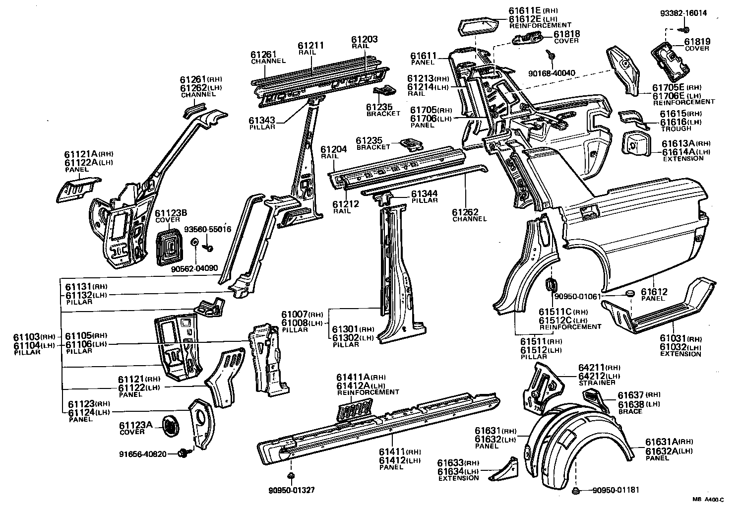 61631-30902 PANEL, QUARTER WHEEL HOUSE, OUTER RH product image