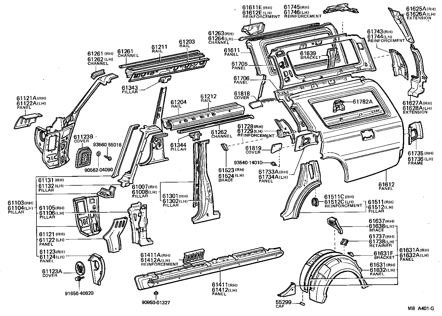 61631-30902 PANEL, QUARTER WHEEL HOUSE, OUTER RH product image