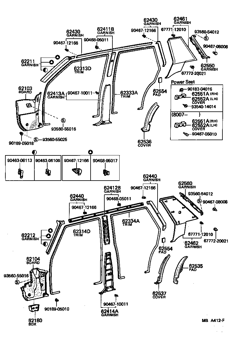 62382-30030 WEATHERSTRIP, ROOF SIDE RAIL, LH product image