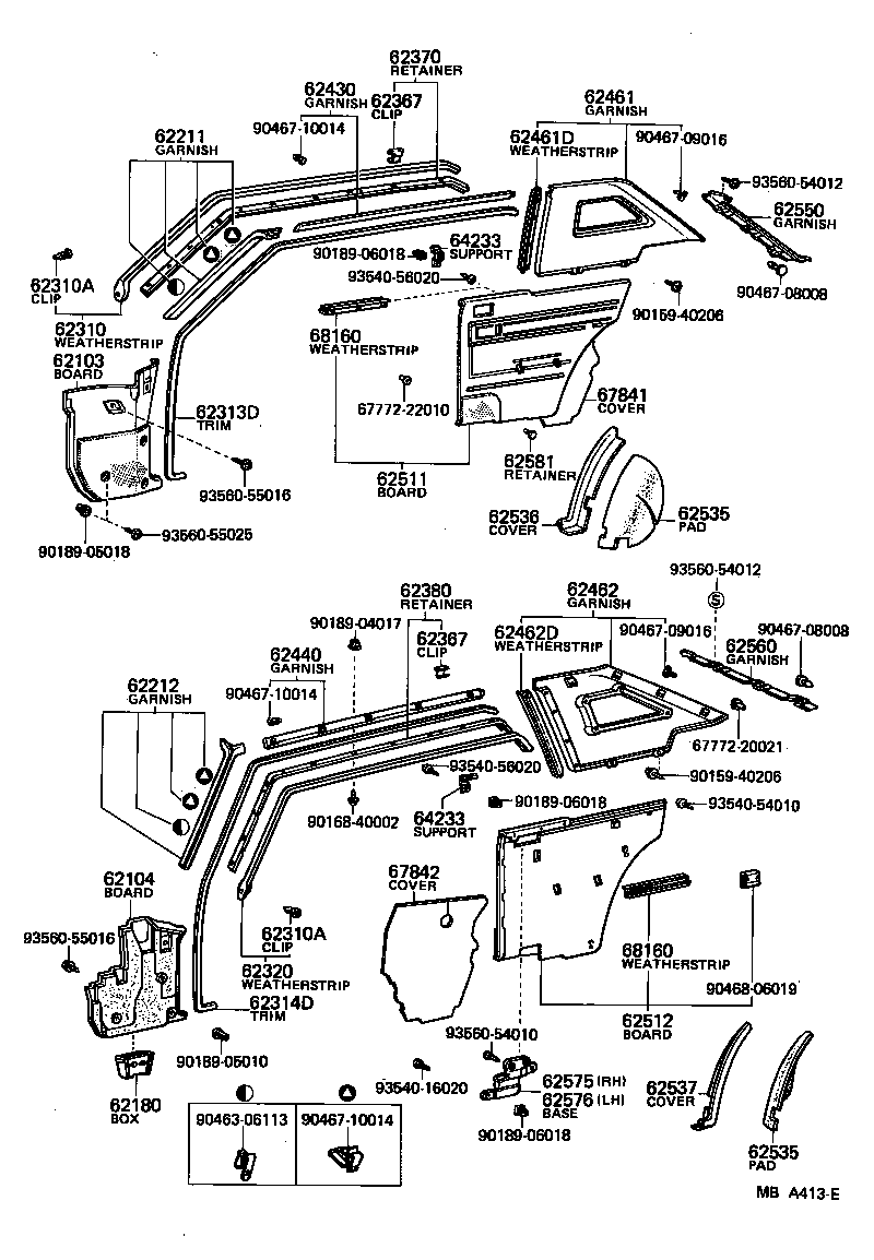 62382-30030 WEATHERSTRIP, ROOF SIDE RAIL, LH product image