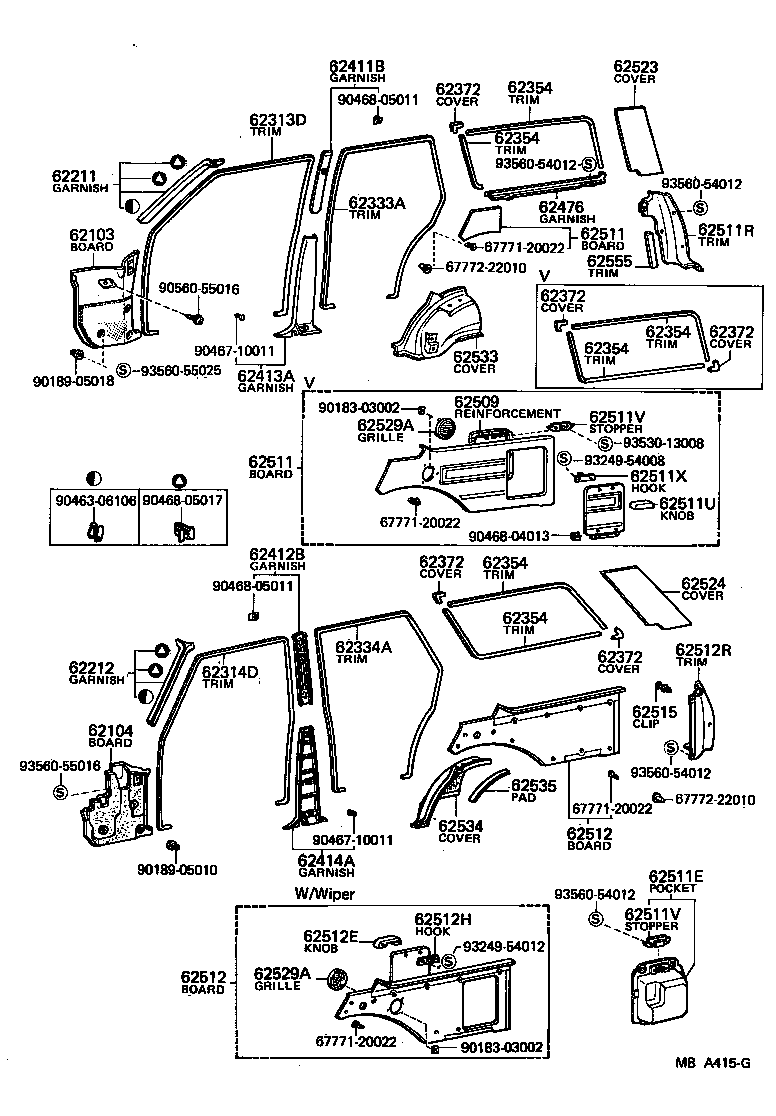 62382-30030 WEATHERSTRIP, ROOF SIDE RAIL, LH product image