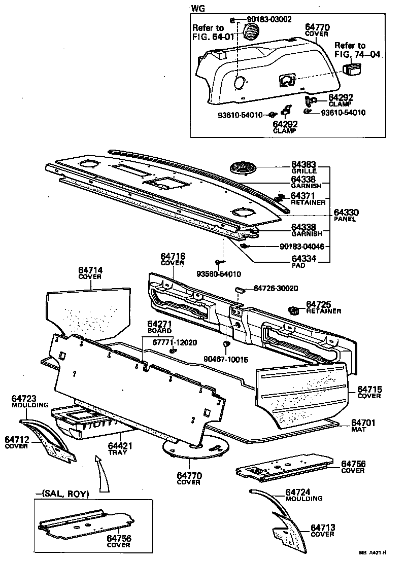 64334-30070 PAD, PACKAGE TRAY TRIM SILENCER product image