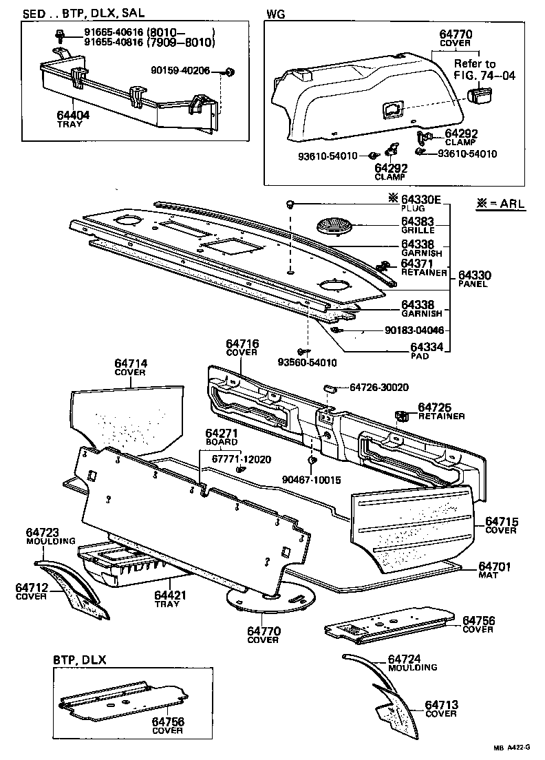 64334-30050 PAD, PACKAGE TRAY TRIM SILENCER product image