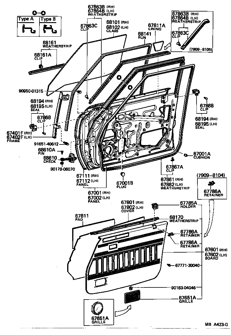 67401-30130 FRAME SUB-ASSY, FRONT DOOR, FRONT LOWER RH product image
