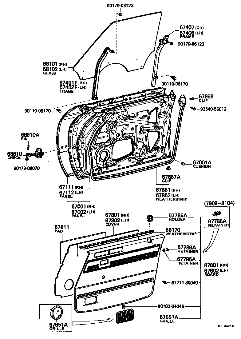 67401-30130 FRAME SUB-ASSY, FRONT DOOR, FRONT LOWER RH product image