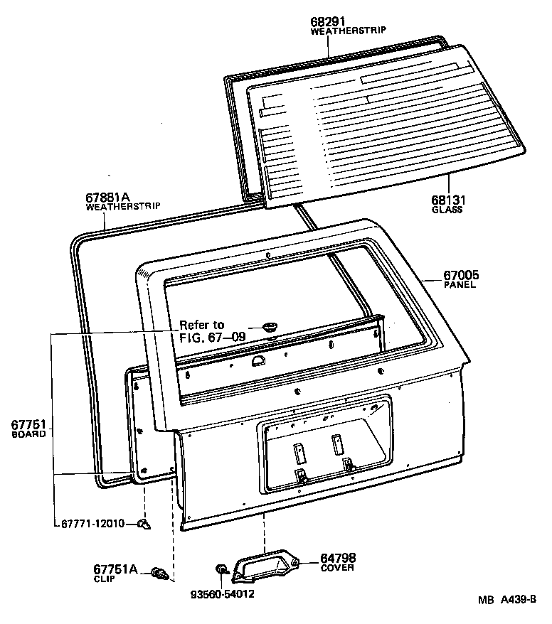 67005-91722 PANEL SUB-ASSY, BACK DOOR product image