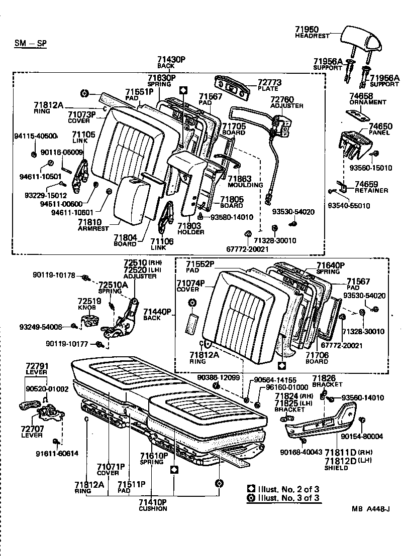 71073-30870 COVER, FRONT SEAT BACK, RH(FOR SEPARATE TYPE) product image