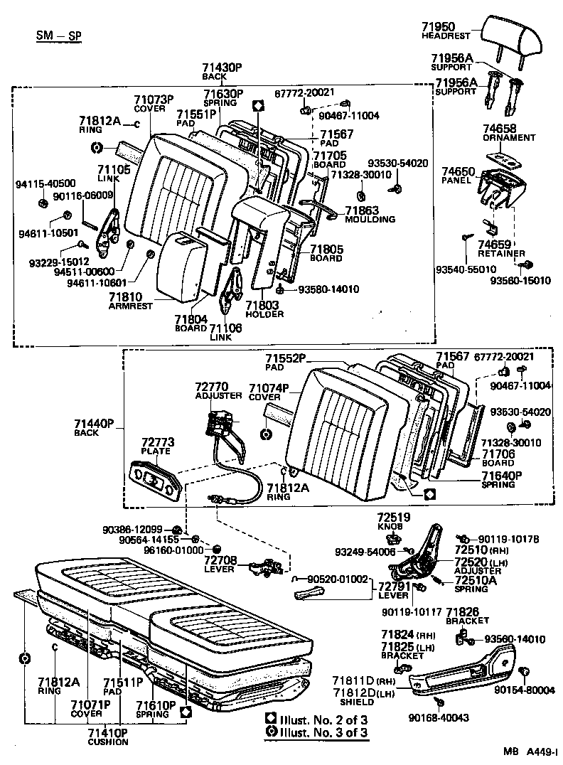 71630-30360 SPRING ASSY, FRONT SEAT BACK, RH(FOR SEPARATE TYPE) product image