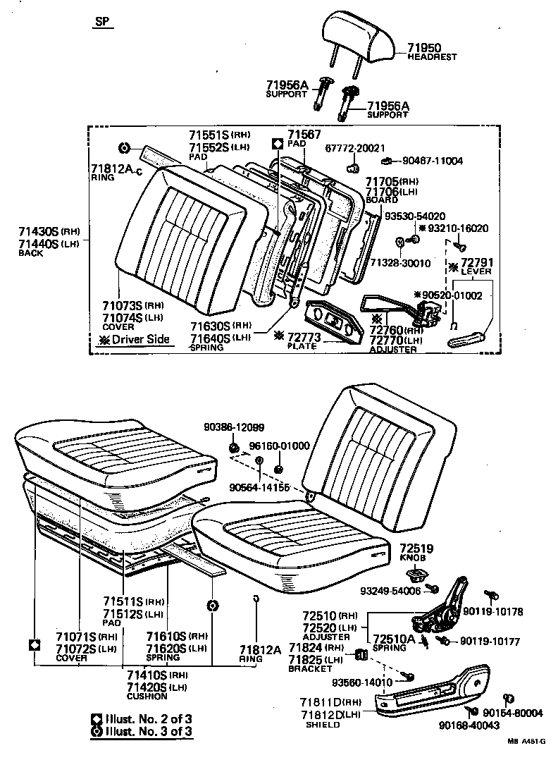 71630-30360 SPRING ASSY, FRONT SEAT BACK, RH(FOR SEPARATE TYPE) product image