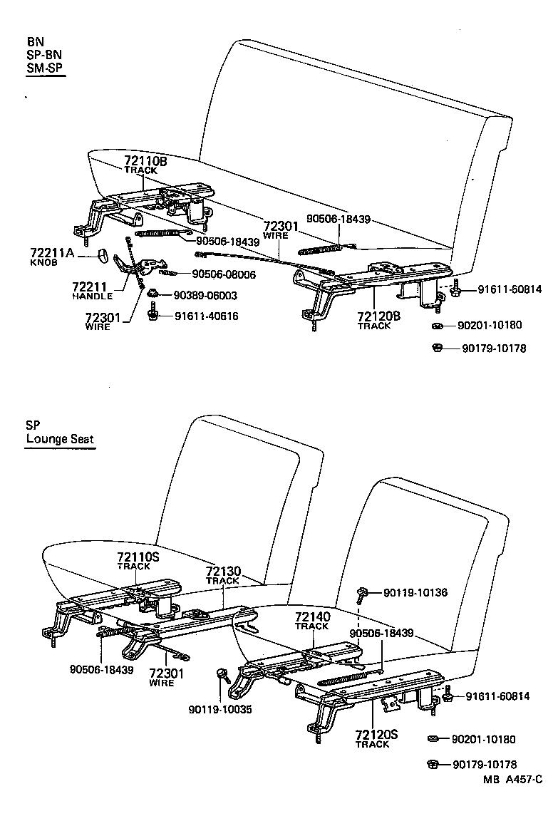 72140-30061 TRACK ASSY, LH SEAT, INNER product image