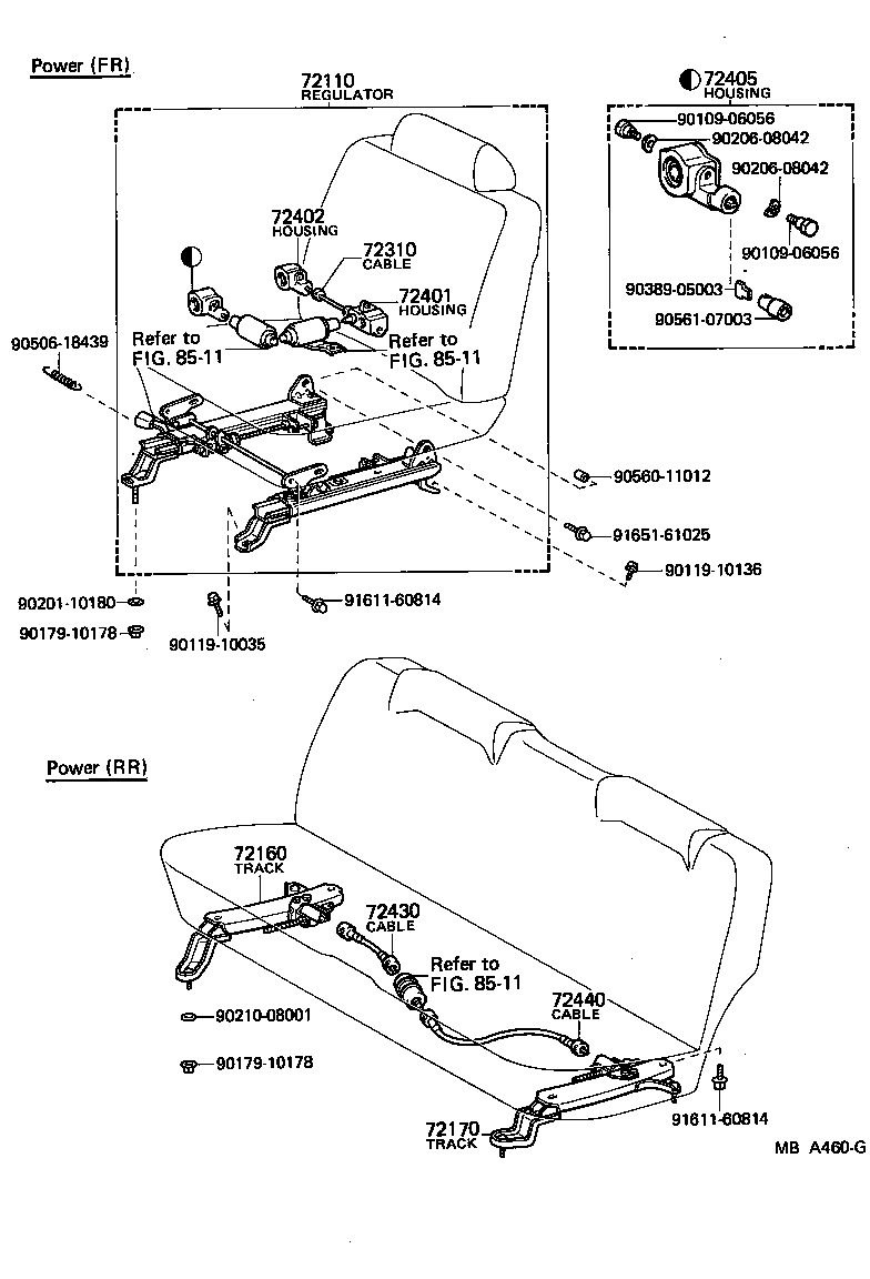 72140-30061 TRACK ASSY, LH SEAT, INNER product image