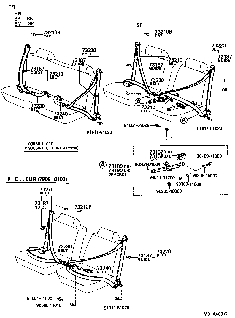 73187-30010 GUIDE, FRONT SEAT SHOULDER BELT product image