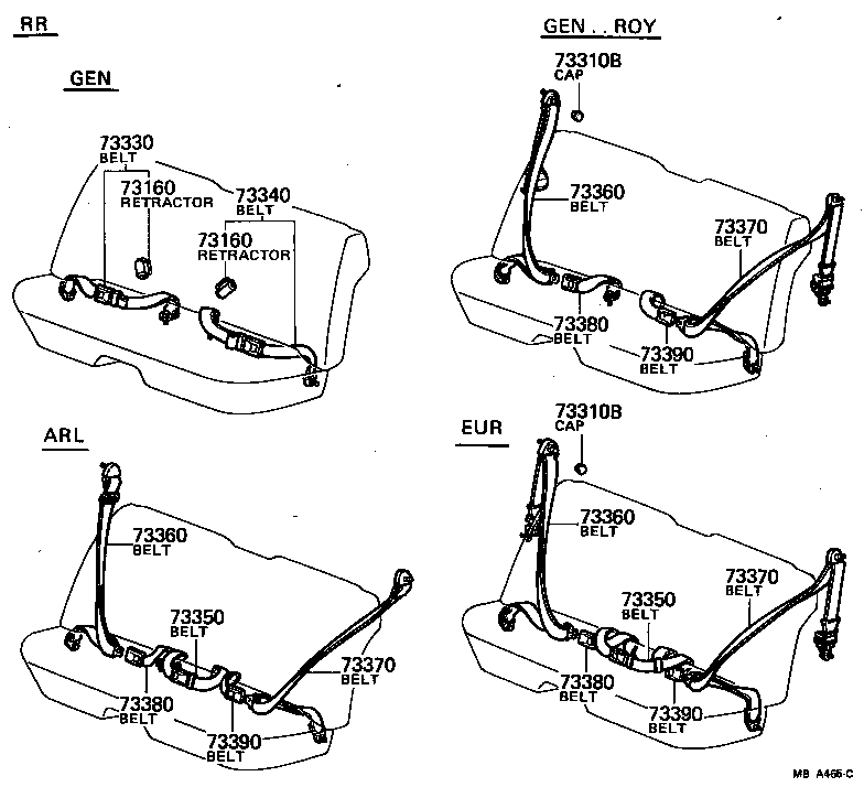 73187-30010 GUIDE, FRONT SEAT SHOULDER BELT product image