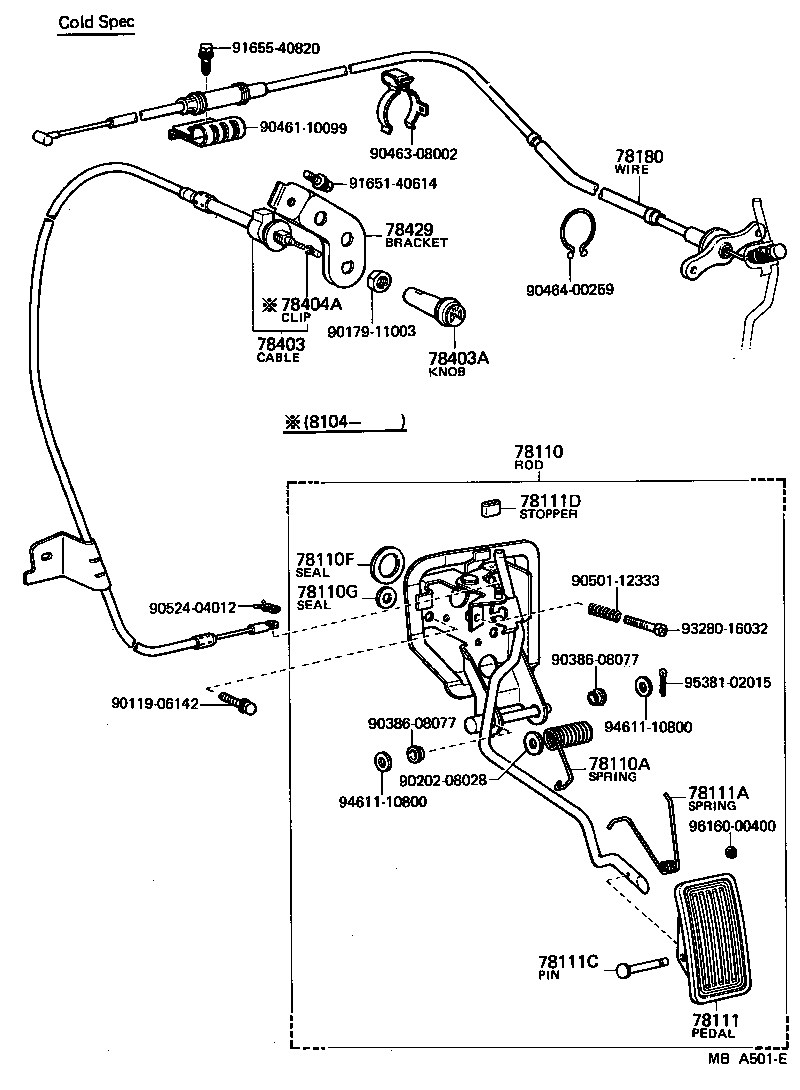 78180-30331 WIRE ASSY, ACCELERATOR product image