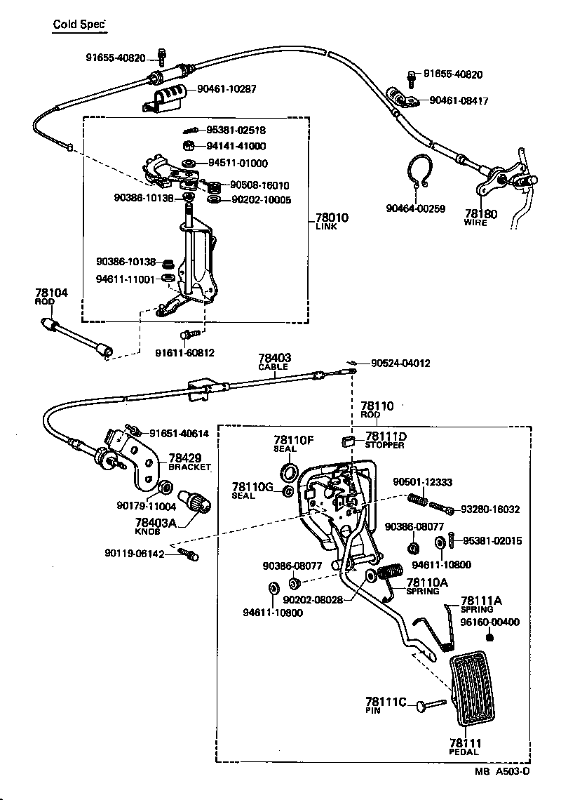 78180-30331 WIRE ASSY, ACCELERATOR product image