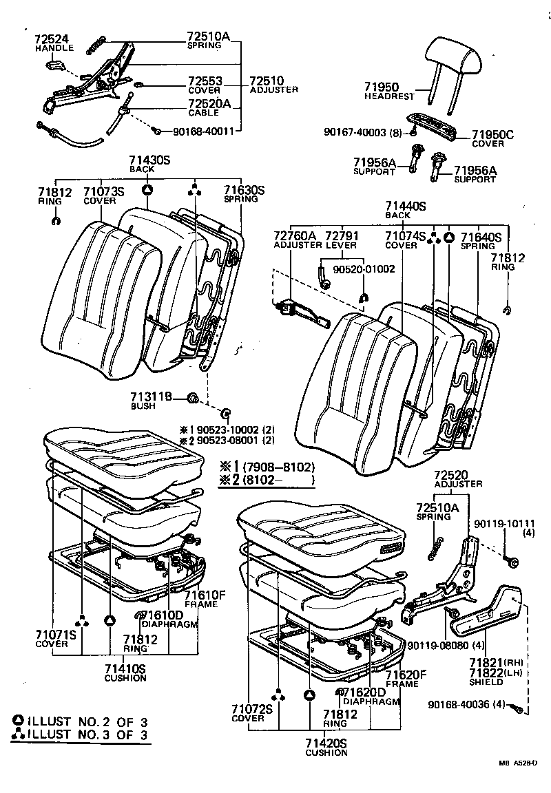 71511-14040 PAD, FRONT SEAT CUSHION, RH(FOR SEPARATE TYPE) product image