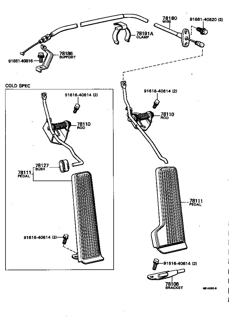 78310-89111 CABLE ASSY, CHOKE product image